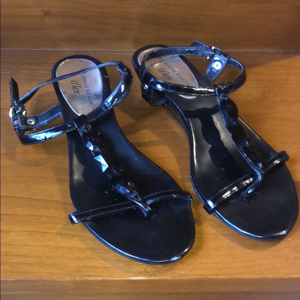 Anne Klein black diamond sandal